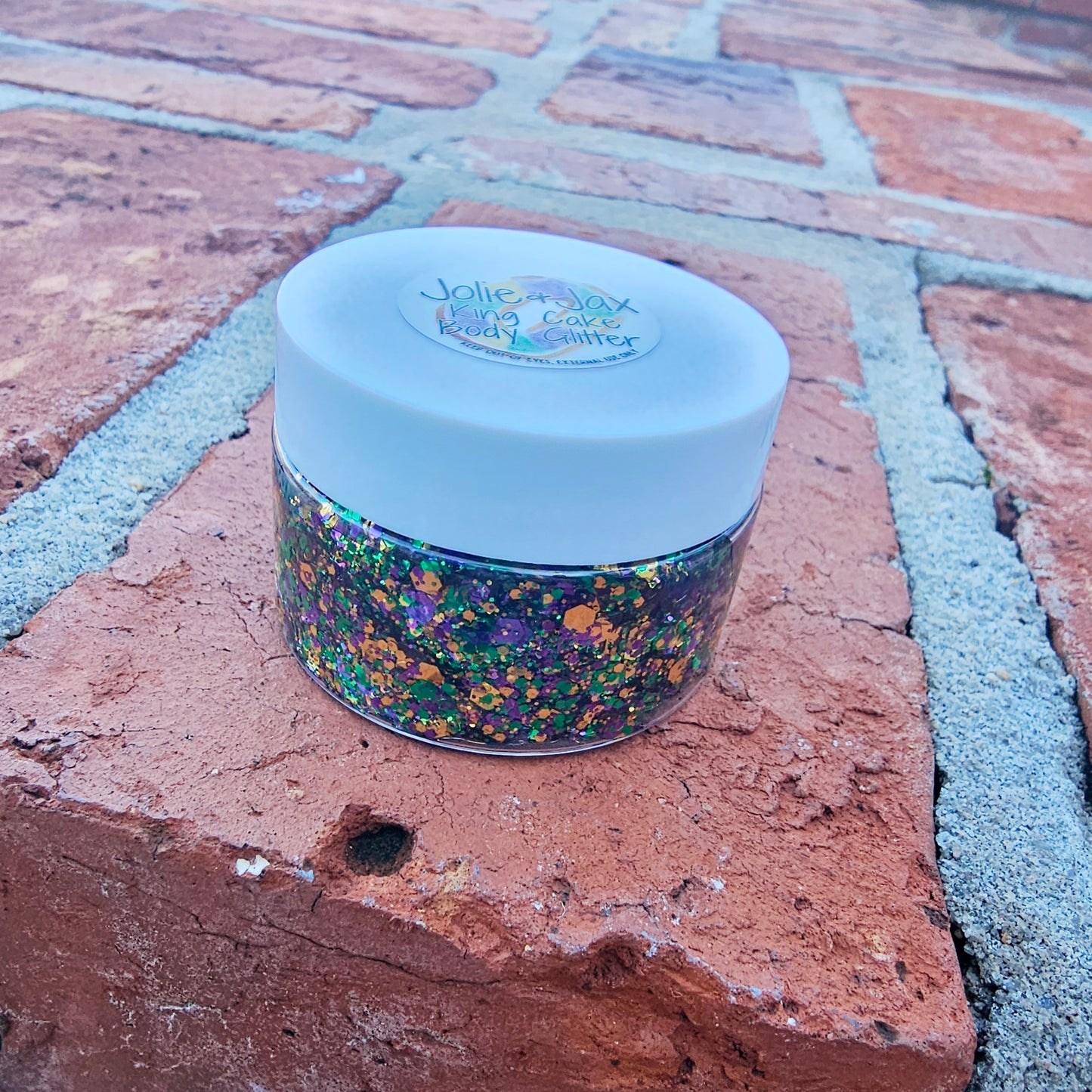 1 oz jar Mardi Gras Body Glitter