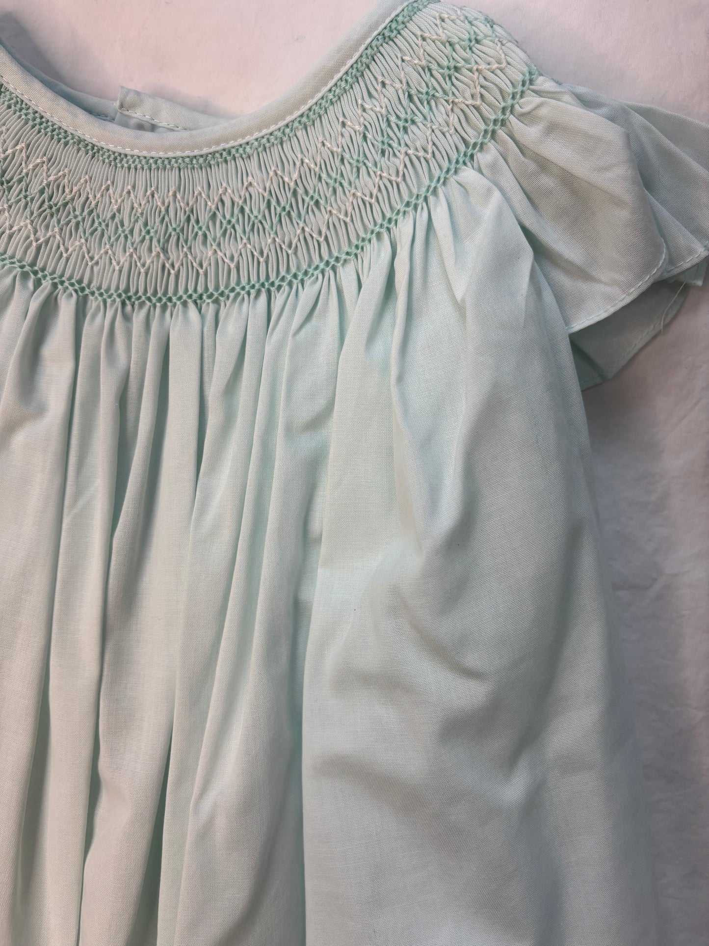 Mint Green Smocked Dress