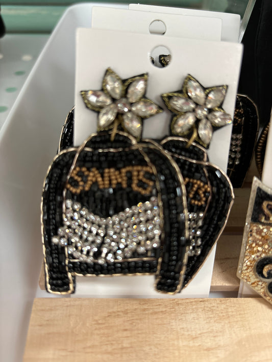 Saints Seed Bead jacket Earrings