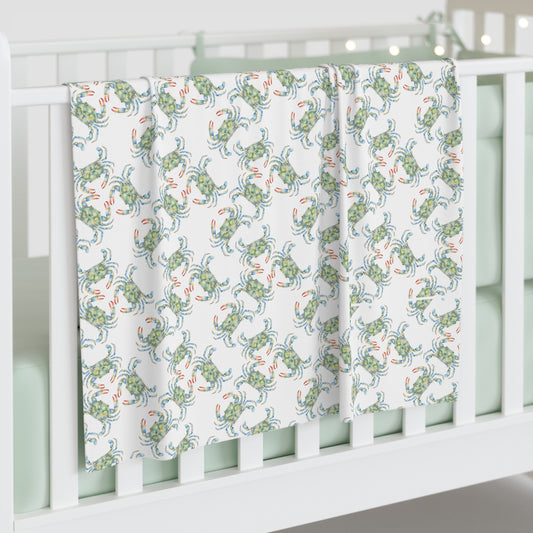 Floral Dino Baby Swaddle Blanket — Soft Garden Dinosaur Newborn Wrap
