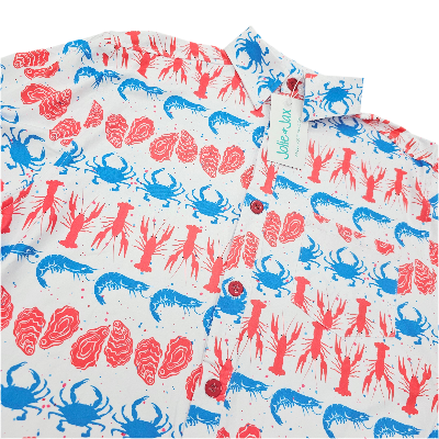 Patriotic Seafood Men's Shirt Button Down