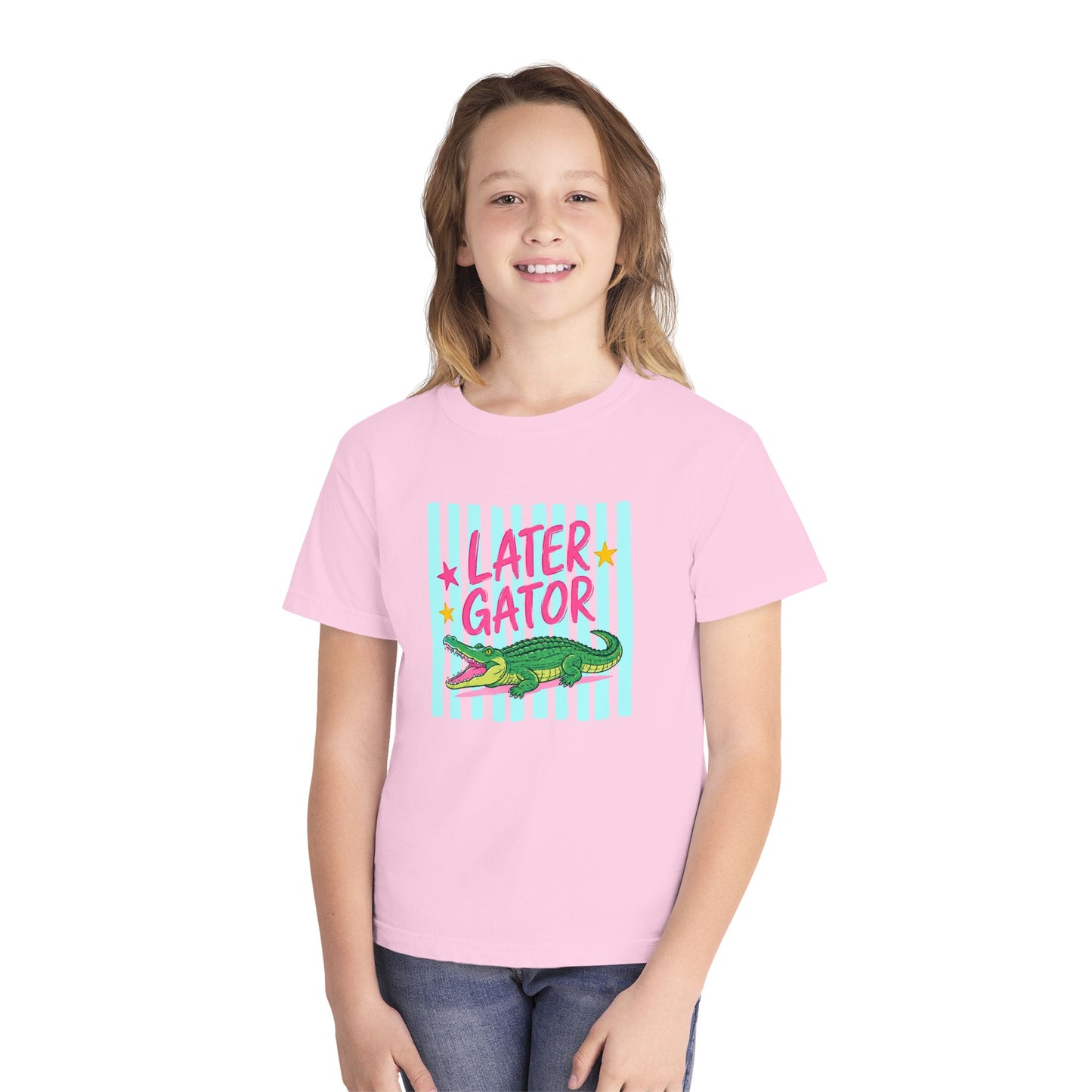 Youth Tee — "Later Gator" Alligator Graphic Kids T-Shirt, Cute Retro Summer Shirt