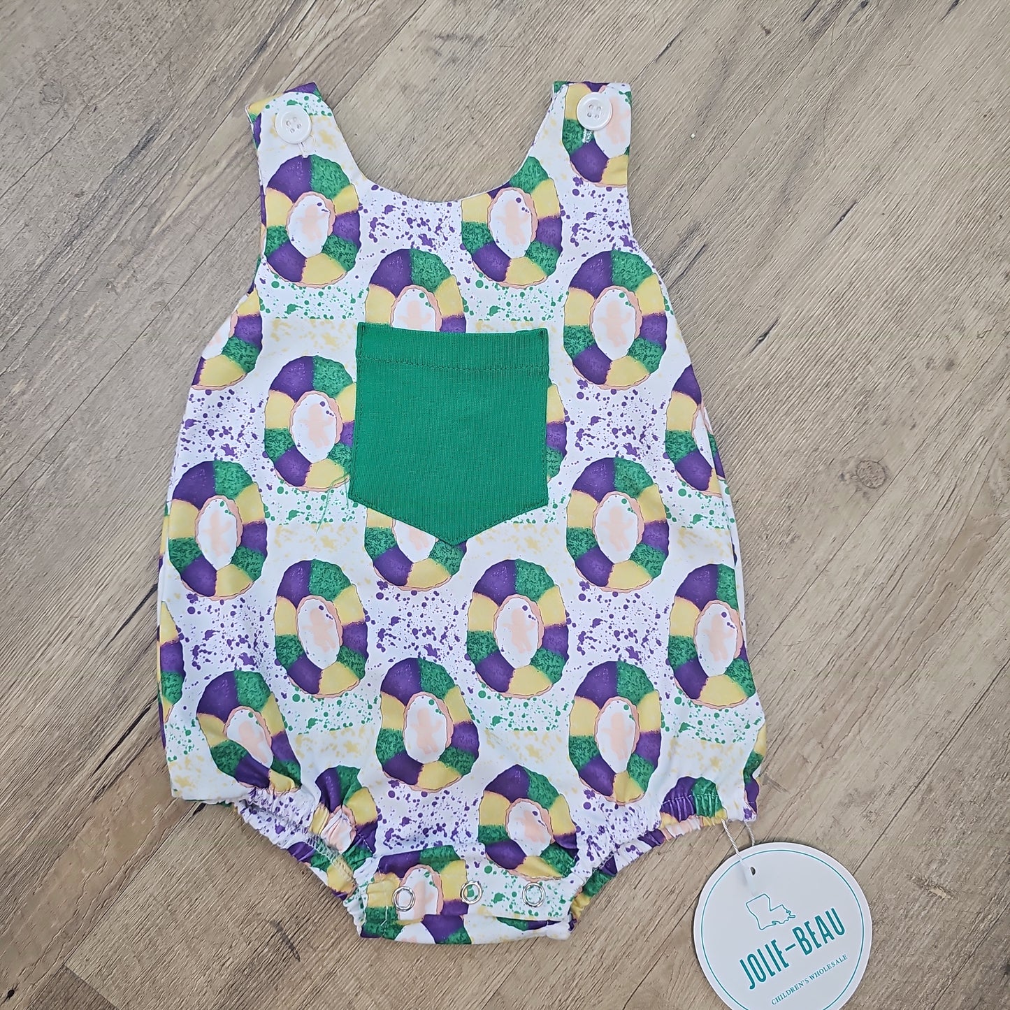 King Cake Bubble Unisex with Green Pocket