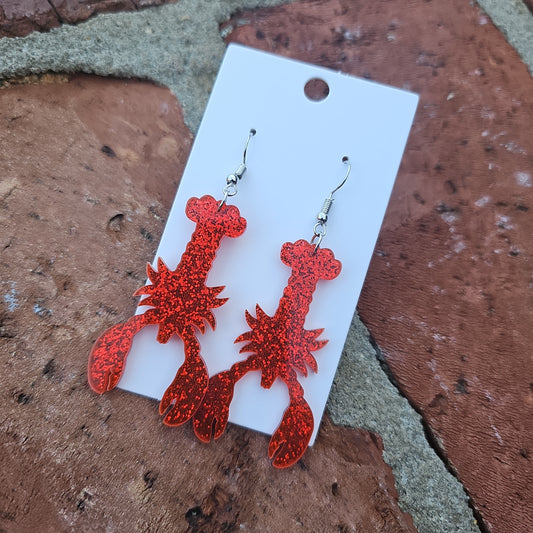 Acrylic Crawfish Earrings