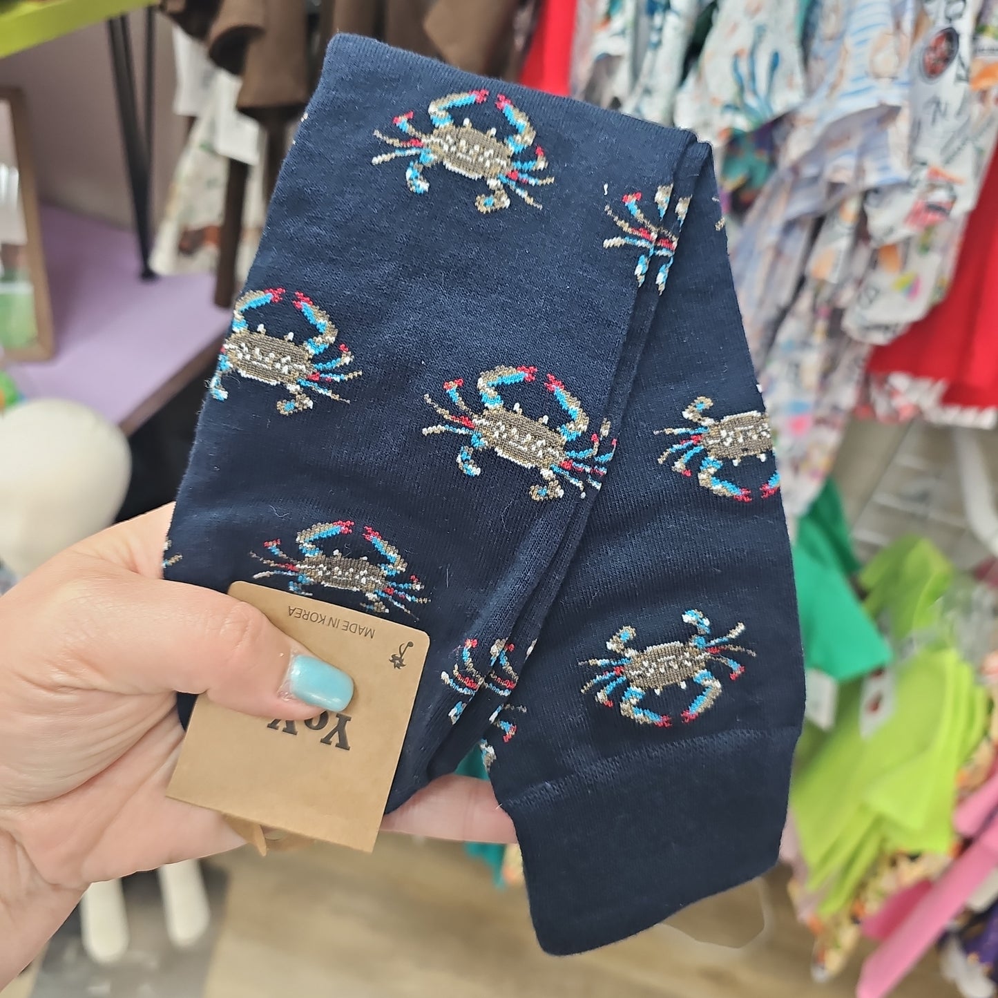 Blue Crab Socks size 6 to 12