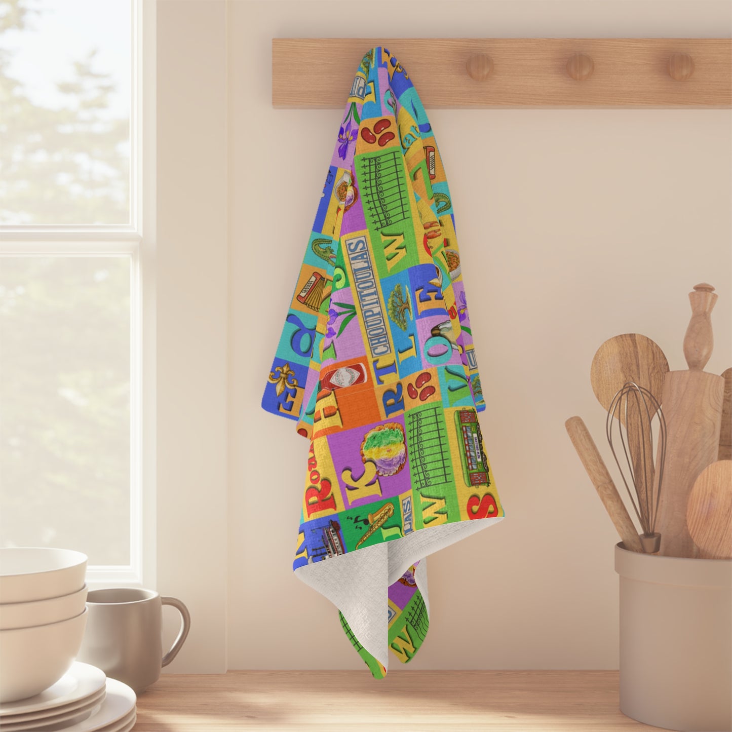 Louisiana ABCs Microfiber Tea Towel — Kitchen Towel