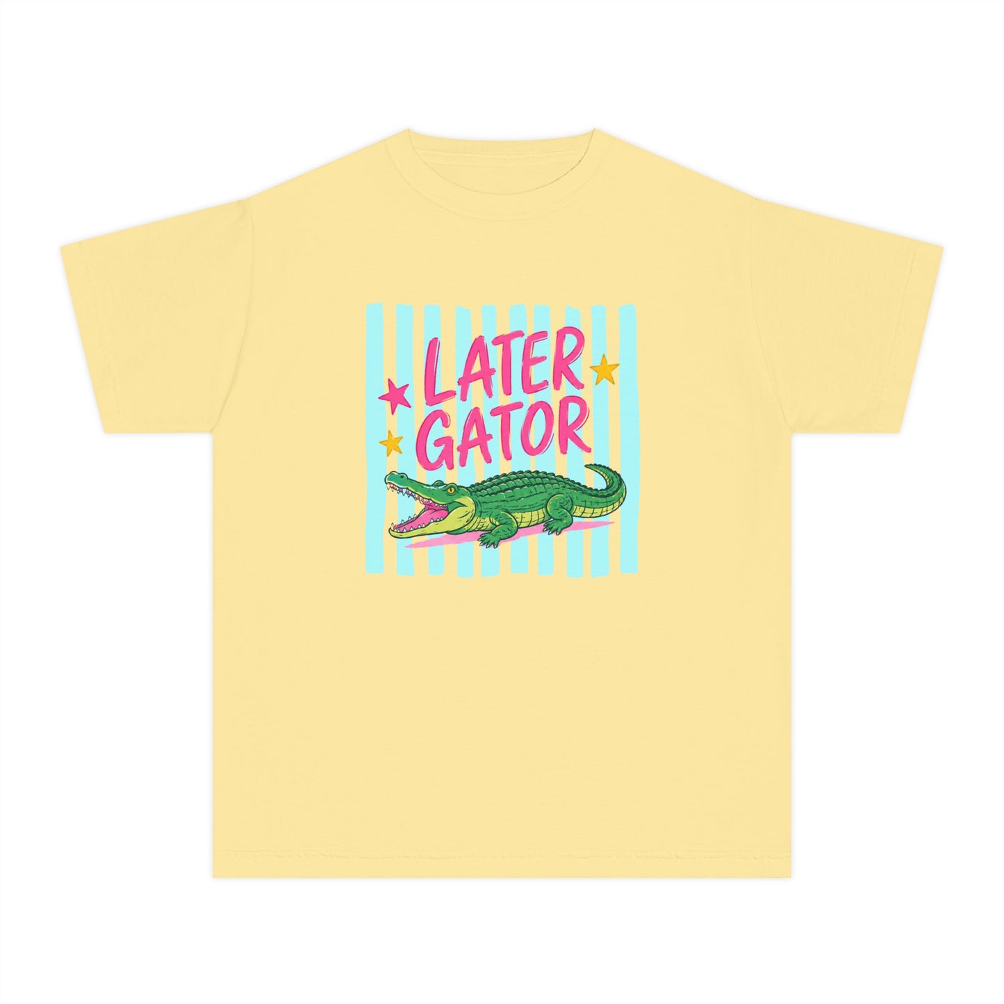 Youth Tee — "Later Gator" Alligator Graphic Kids T-Shirt, Cute Retro Summer Shirt