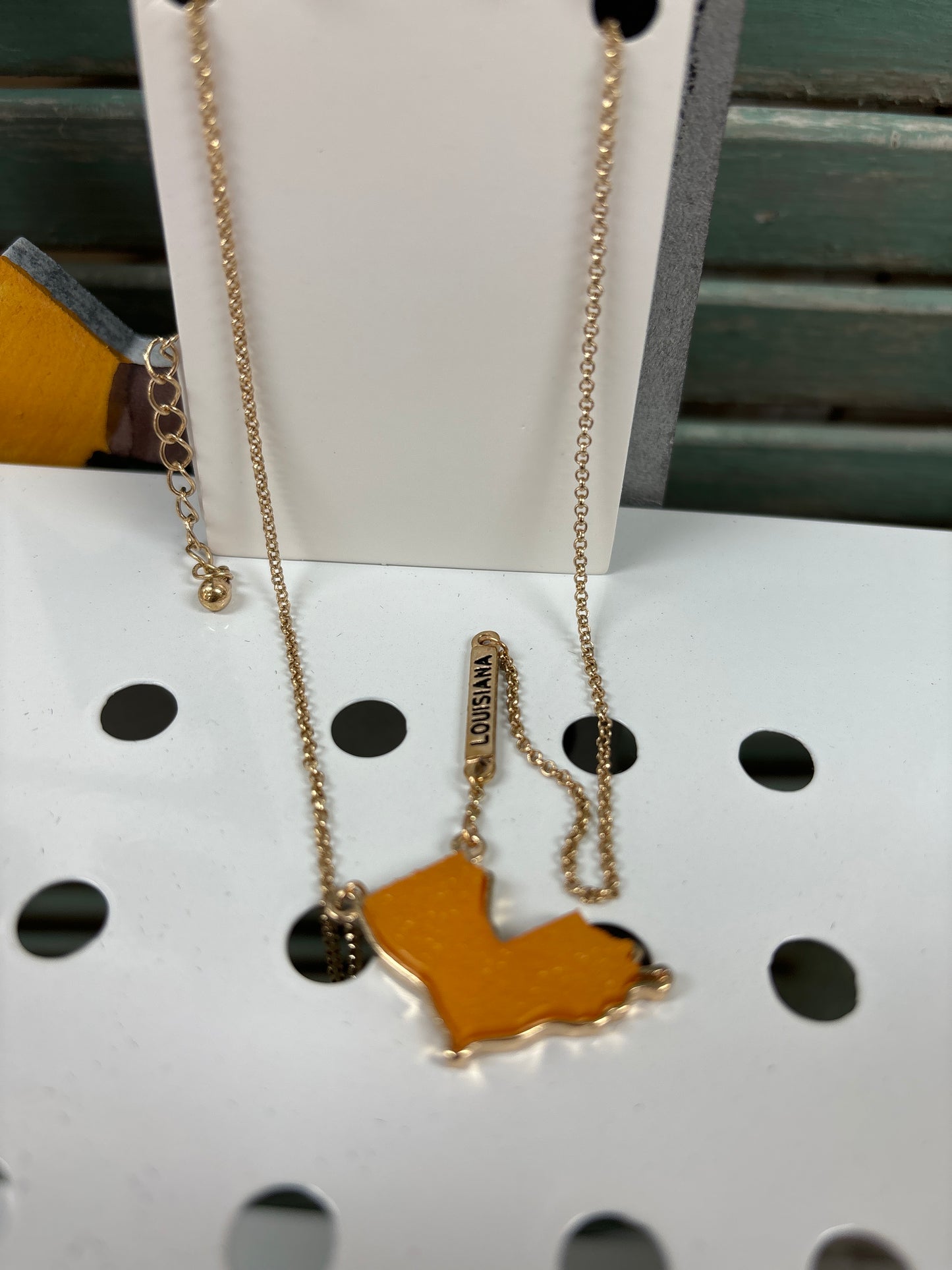 Louisiana post and necklace earrings