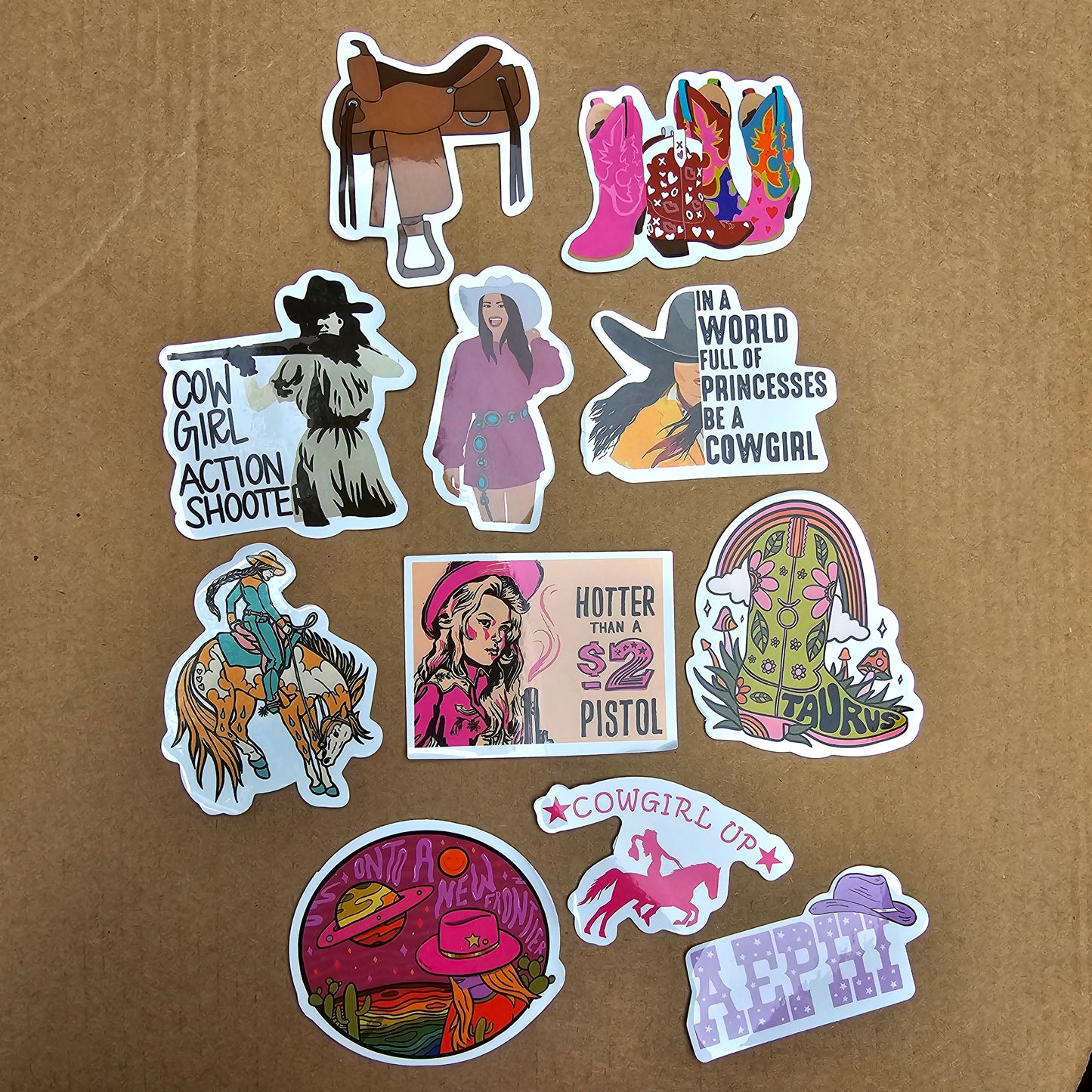 Cowgirl Sticker set