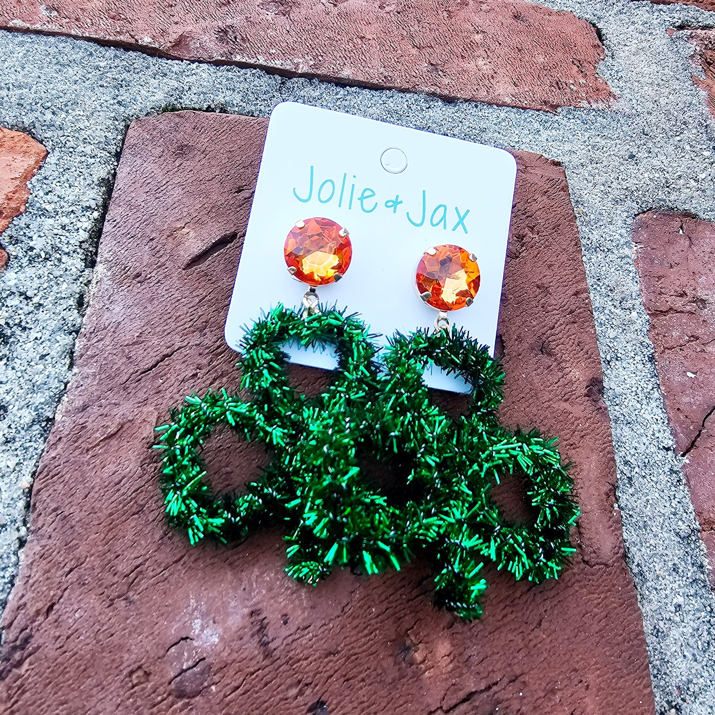 Green Shamrock Earrings