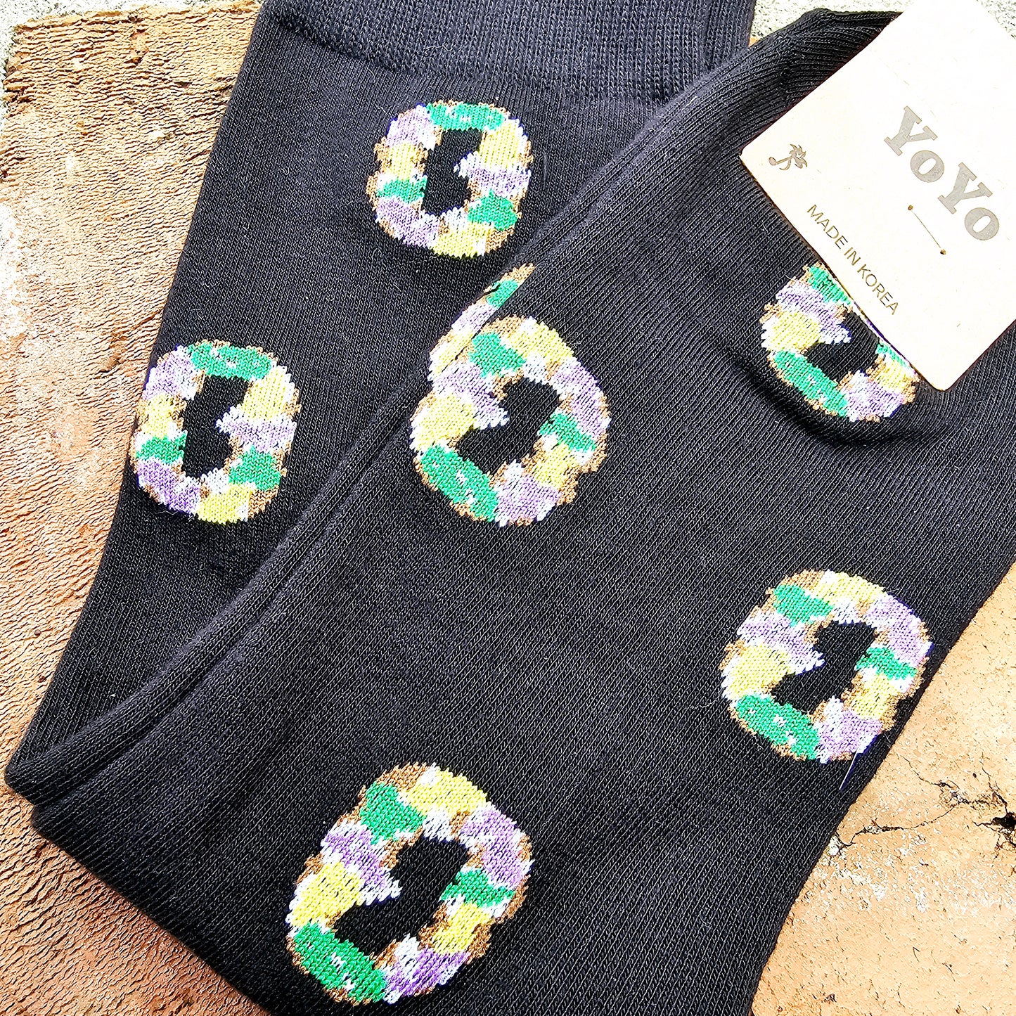 King Cake Socks size 6 to 12