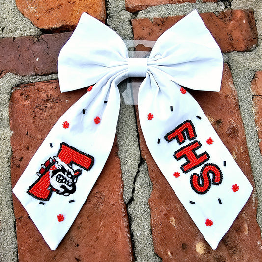 Fontainebleau high school cheer bow bulldogs mandeville louisiana 