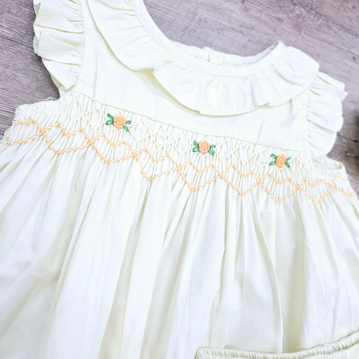 Yellow Smocked Set with Bloomers