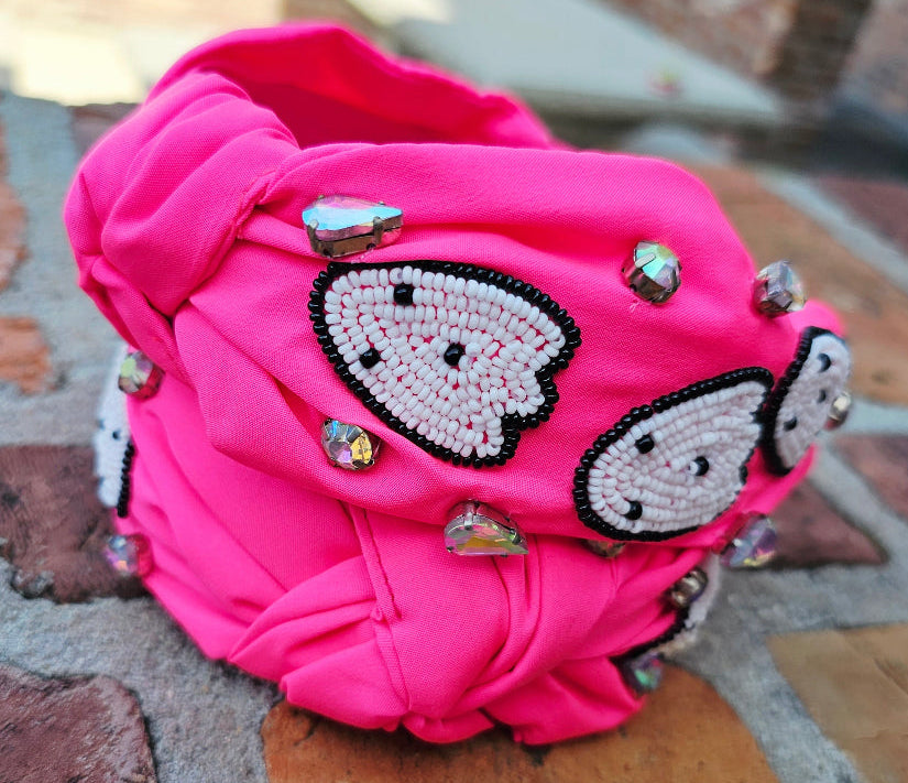 Hot pink ghost headband