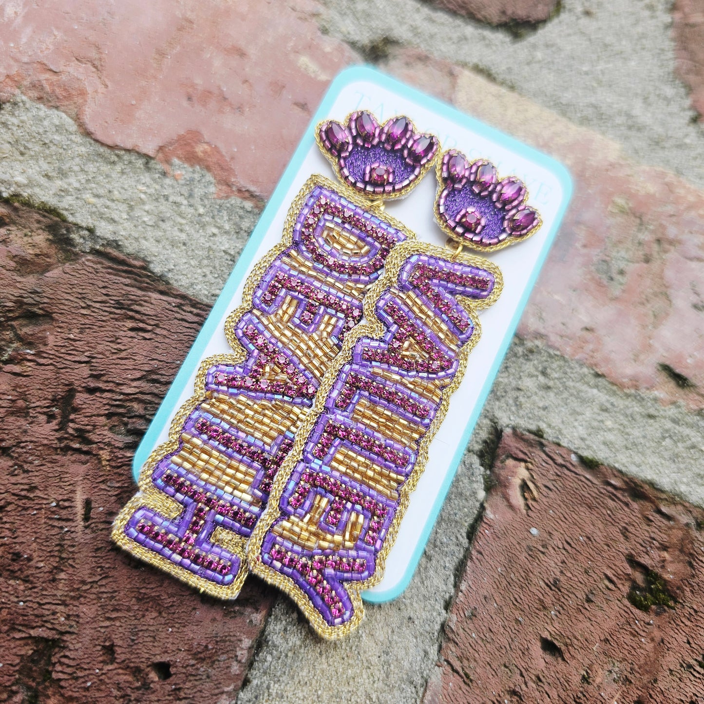 LSU Death Valley Beaded Earrings (Licensed)