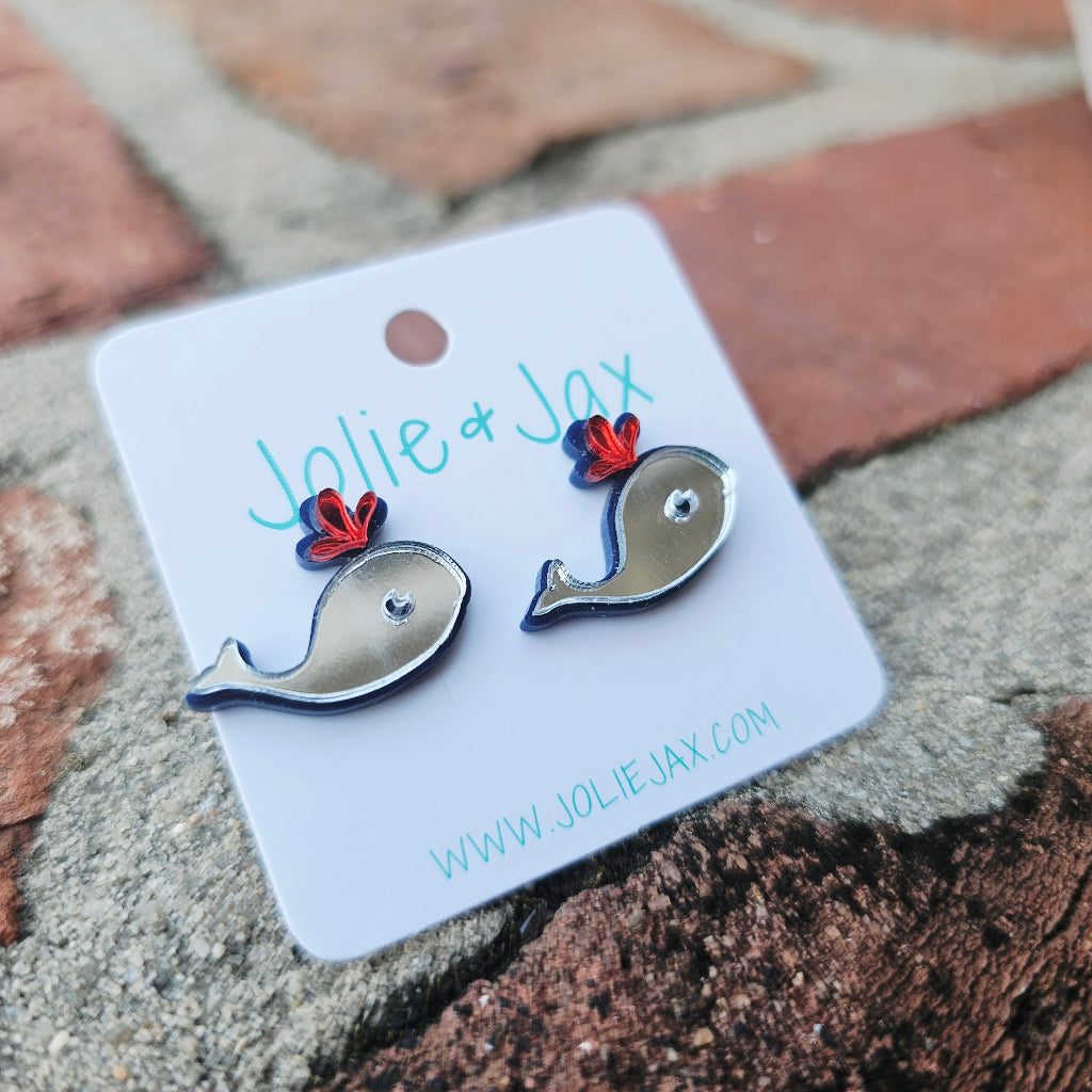Mandeville Elementary School Whale Studs