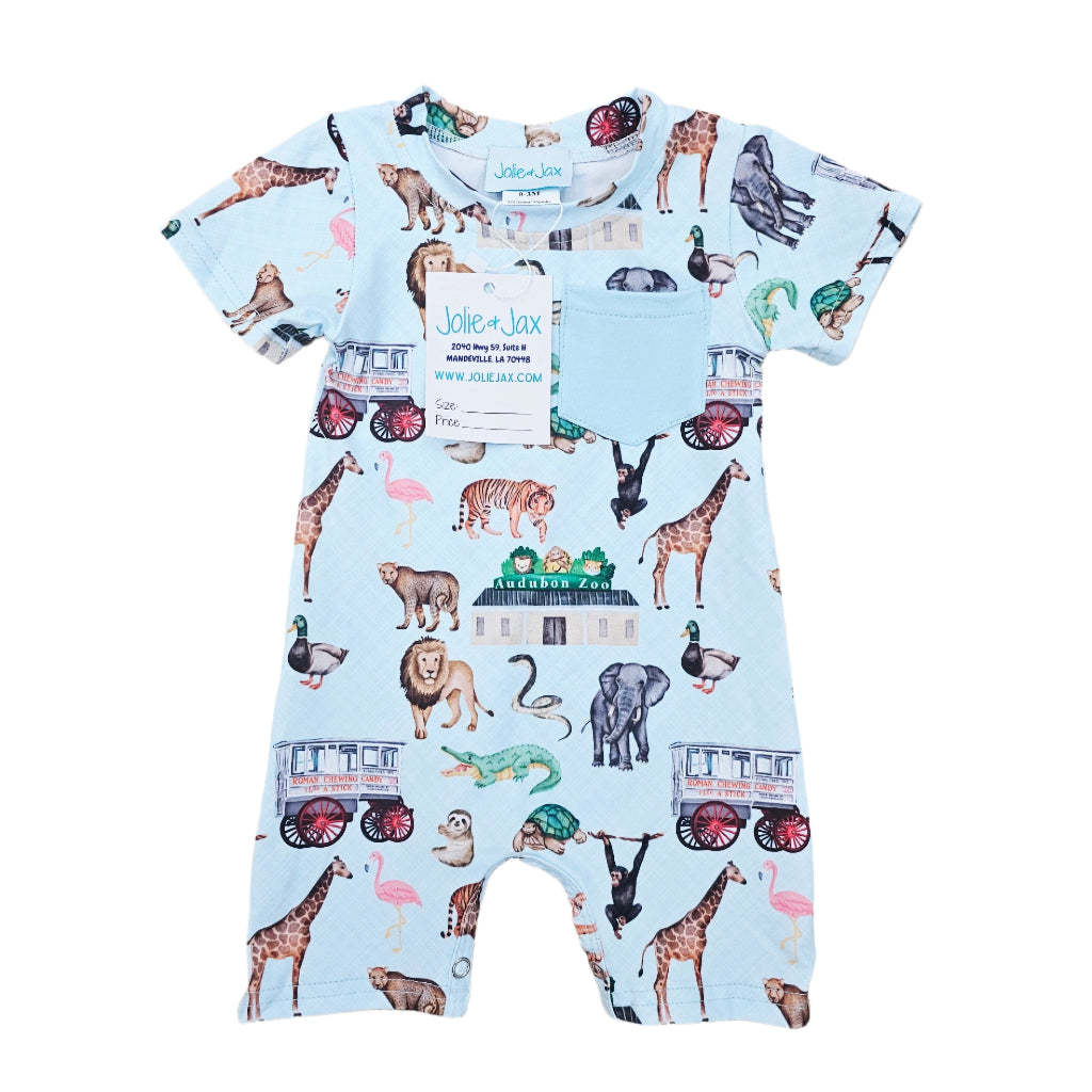 Zoo Boy's Romper
