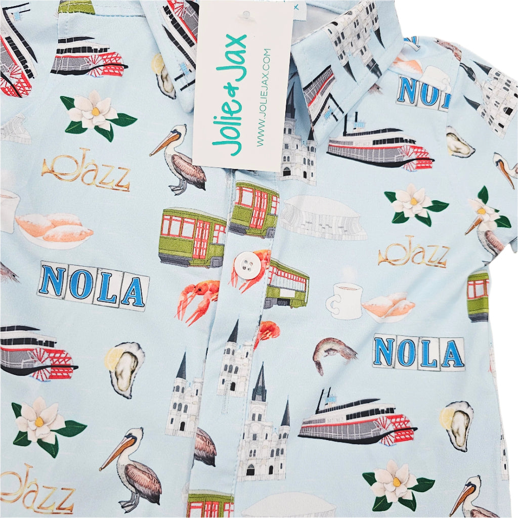 NOLA ICONS Button Down Shirt