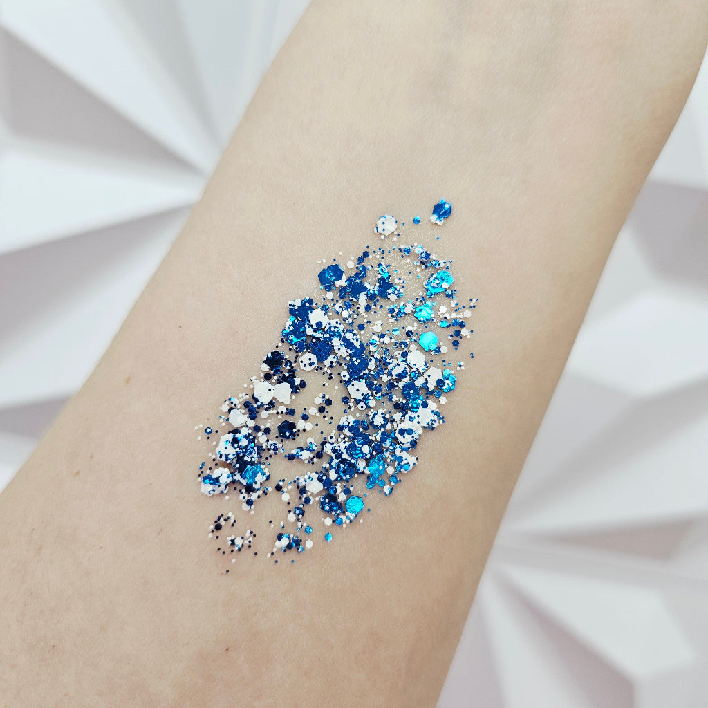 Blue & White Face / Body Glitter