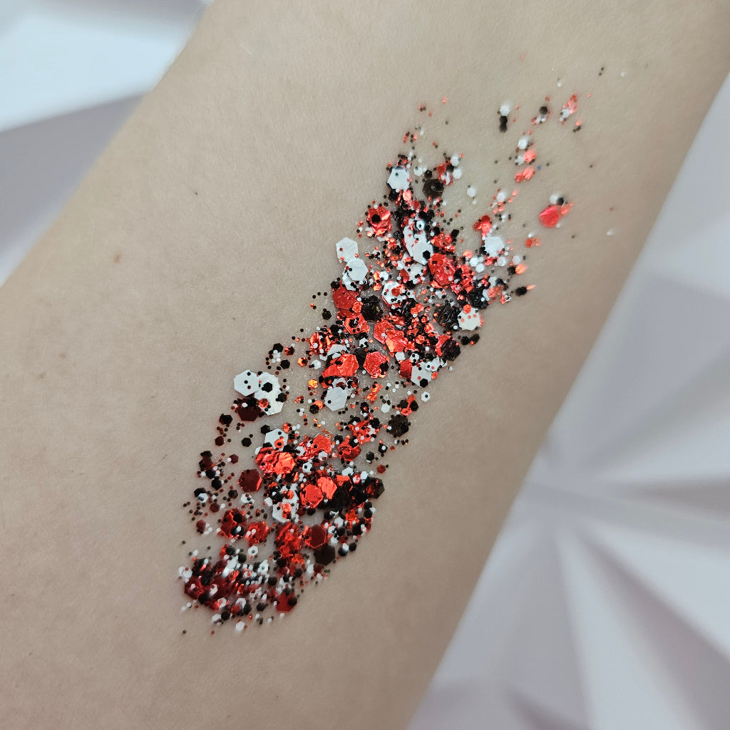 Red & Black Face / Body Glitter