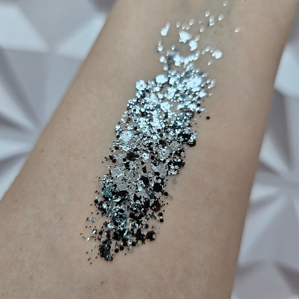 Silver, Black & White Face / Body Glitter