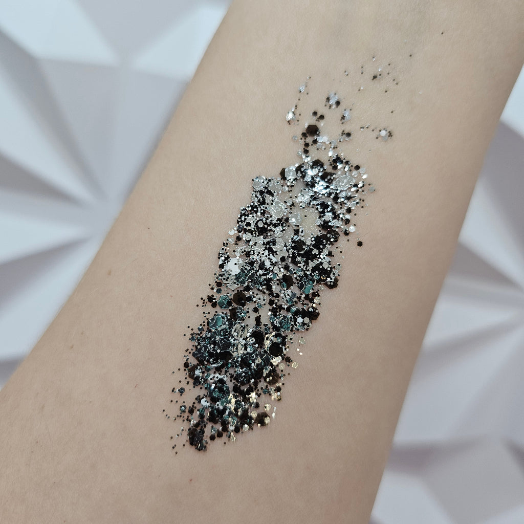 Silver, Black & White Face / Body Glitter