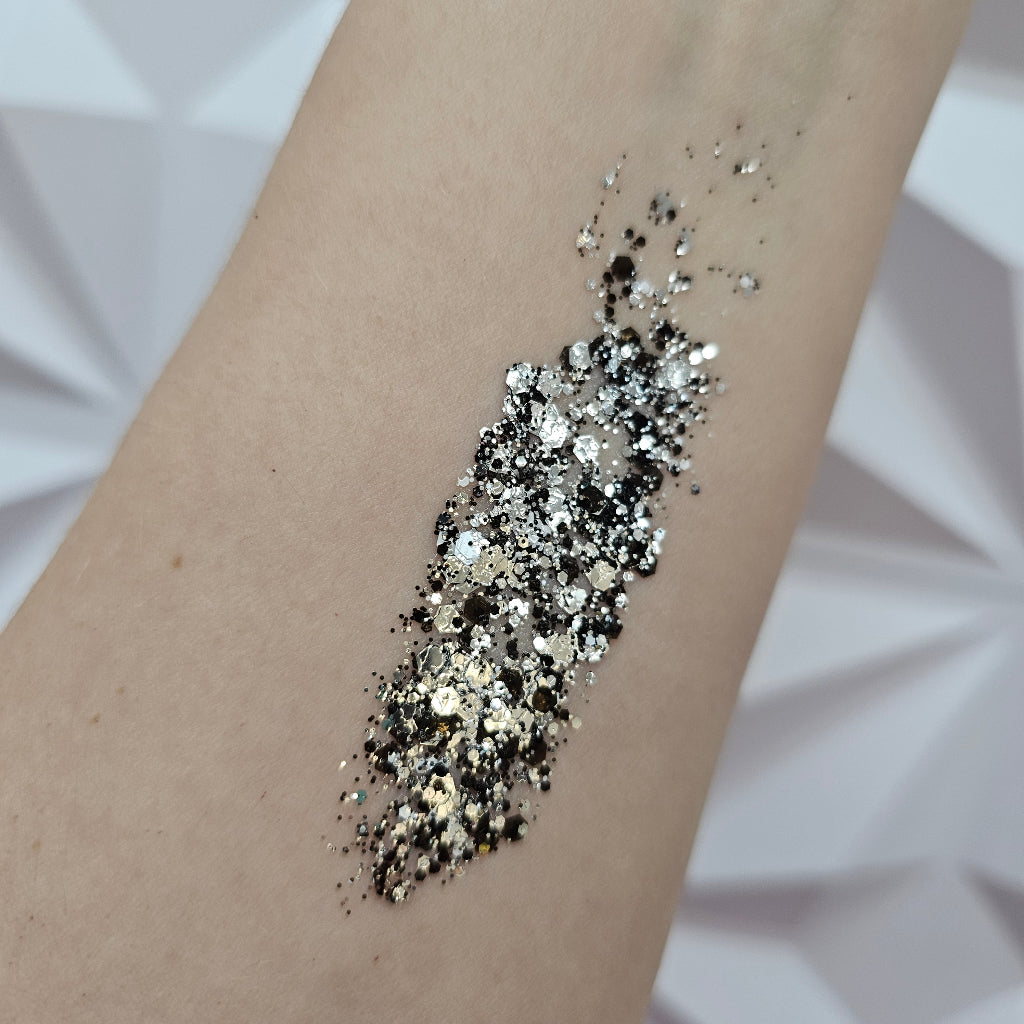 Silver, Black & White Face / Body Glitter