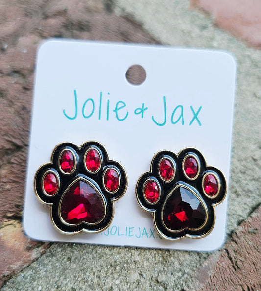 Fontainbleau bulldog paw earrings Mandeville Louisiana high school