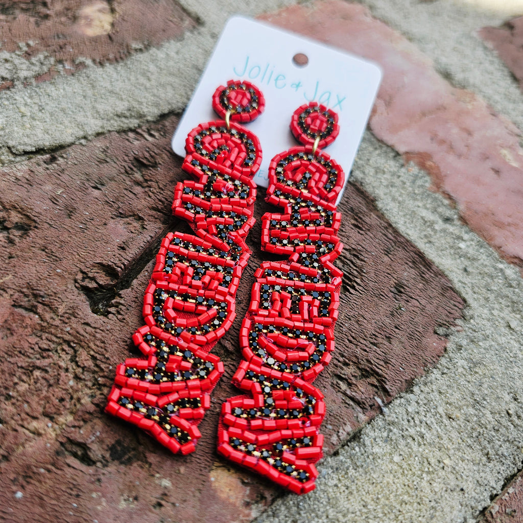 Beaded GAMEDAY Drop Earrings
