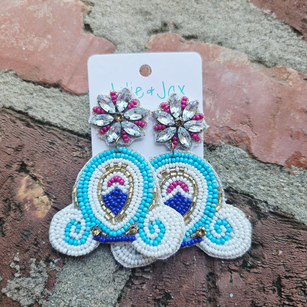 Carriage Beaded Earrings