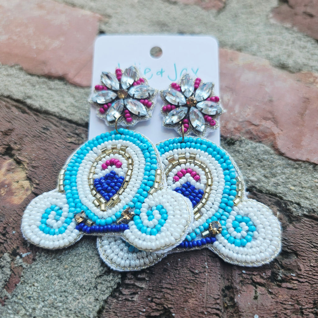 Carriage Beaded Earrings