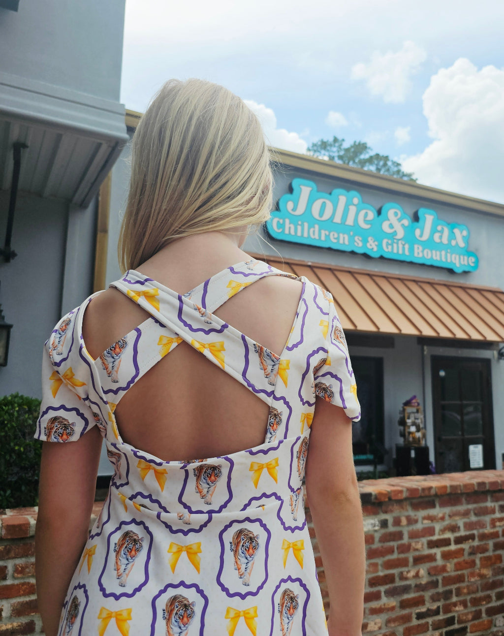 Tiger Grandmillenial yoga skirted romper