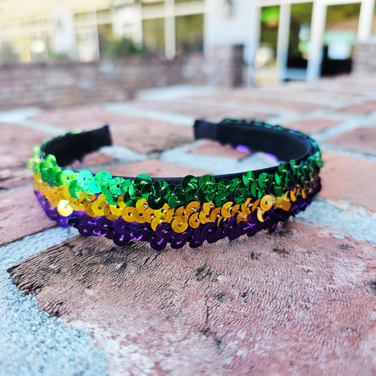Mardi Gras Sequin Headband