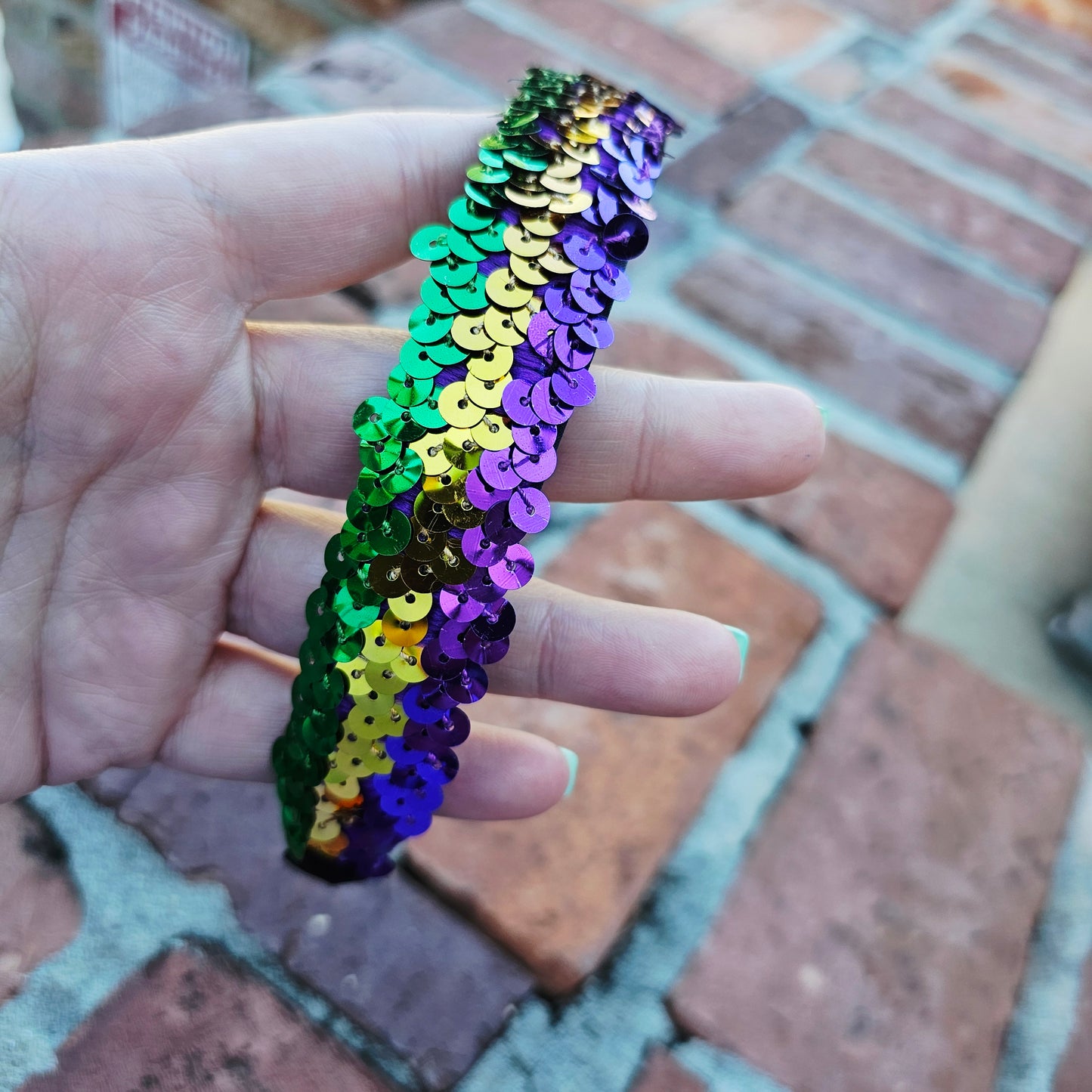 Mardi Gras Sequin Headband