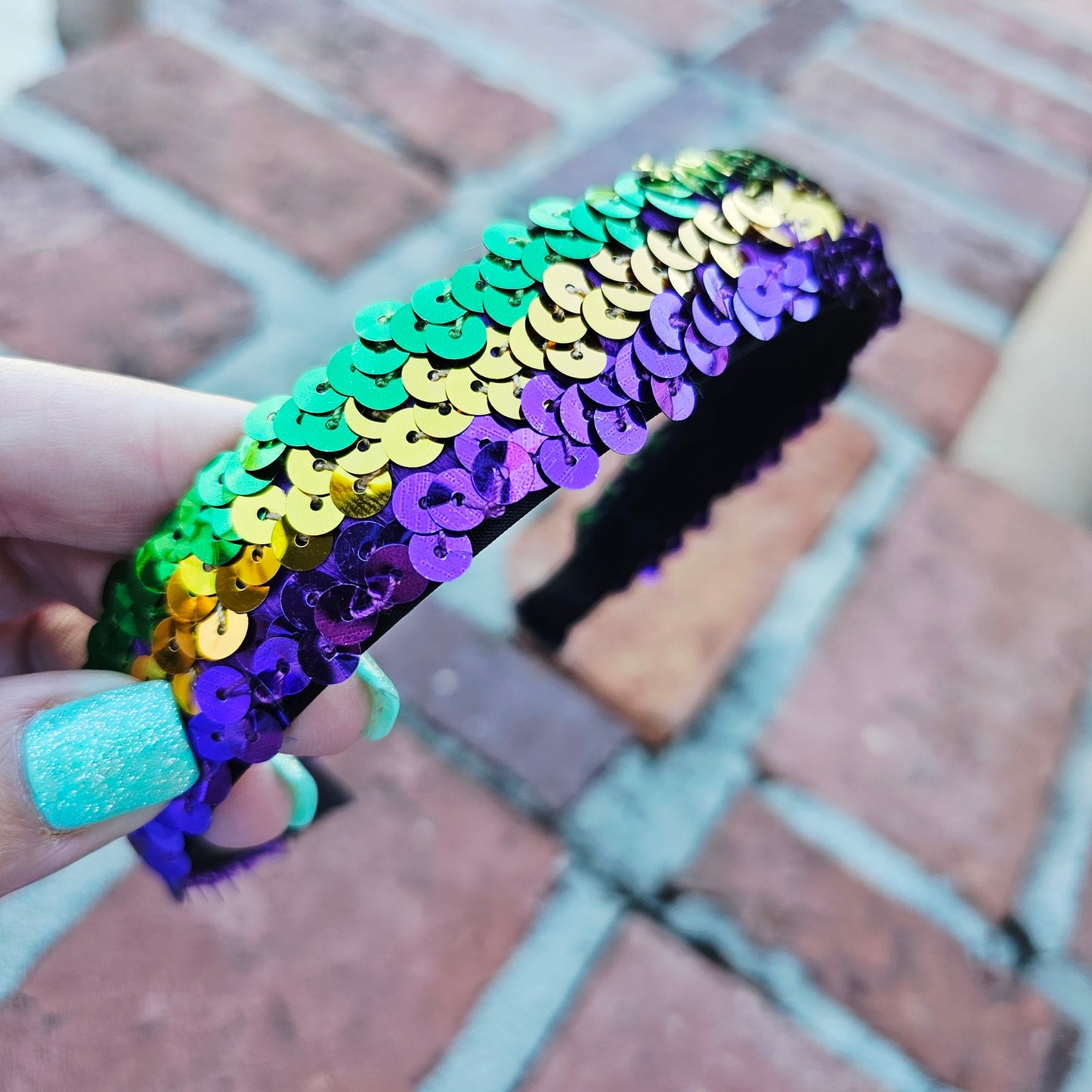 Mardi Gras Sequin Headband