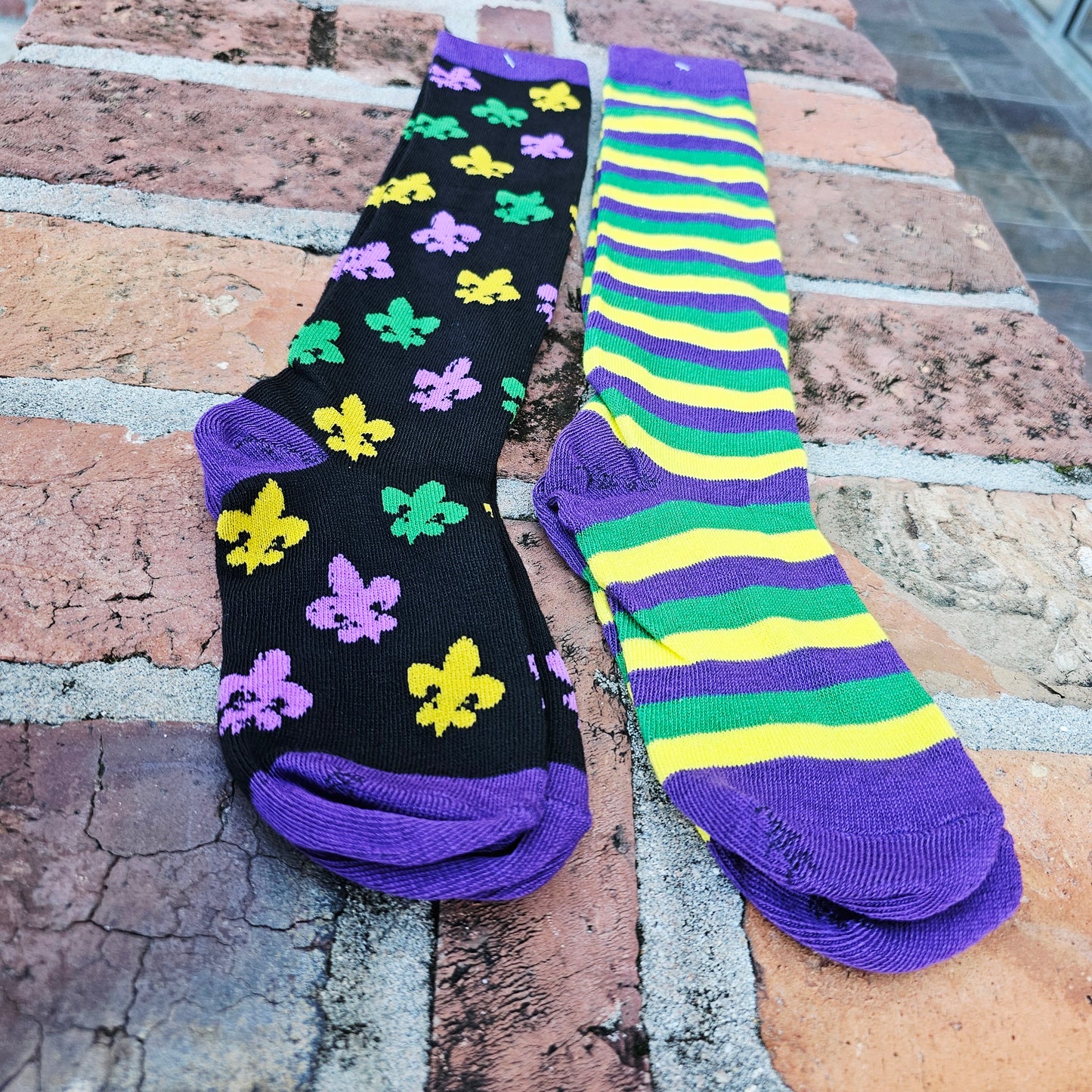 Knee High Mardi Gras Socks