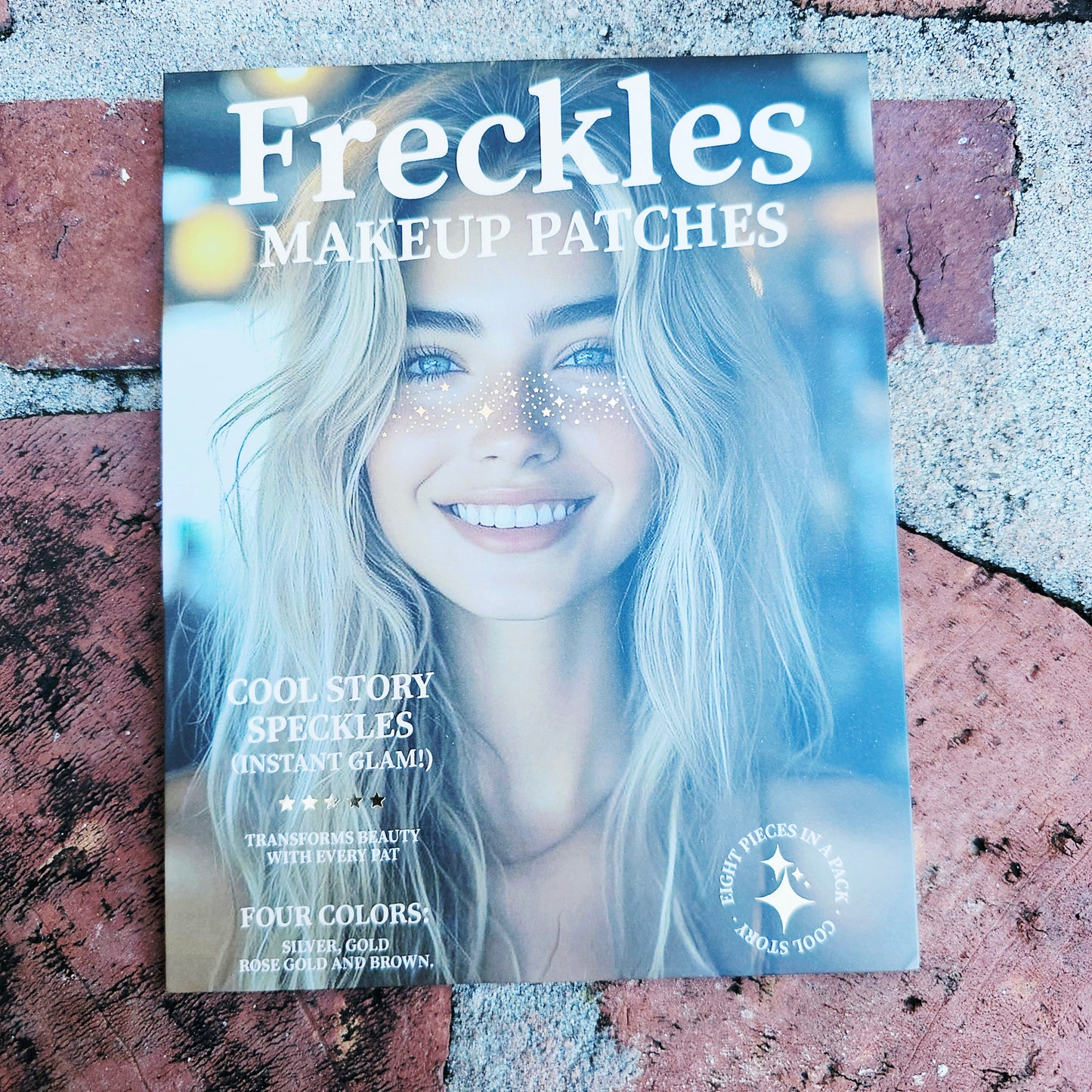 Gold Face Freckles temporary tattoo 8ct