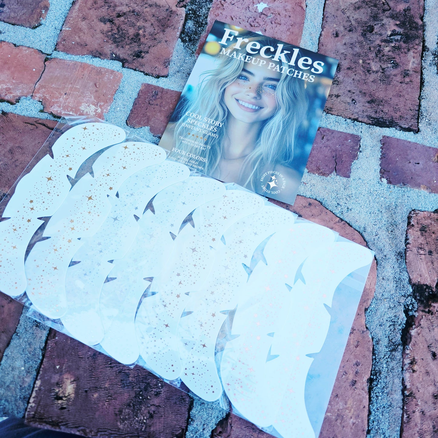 Gold Face Freckles temporary tattoo 8ct