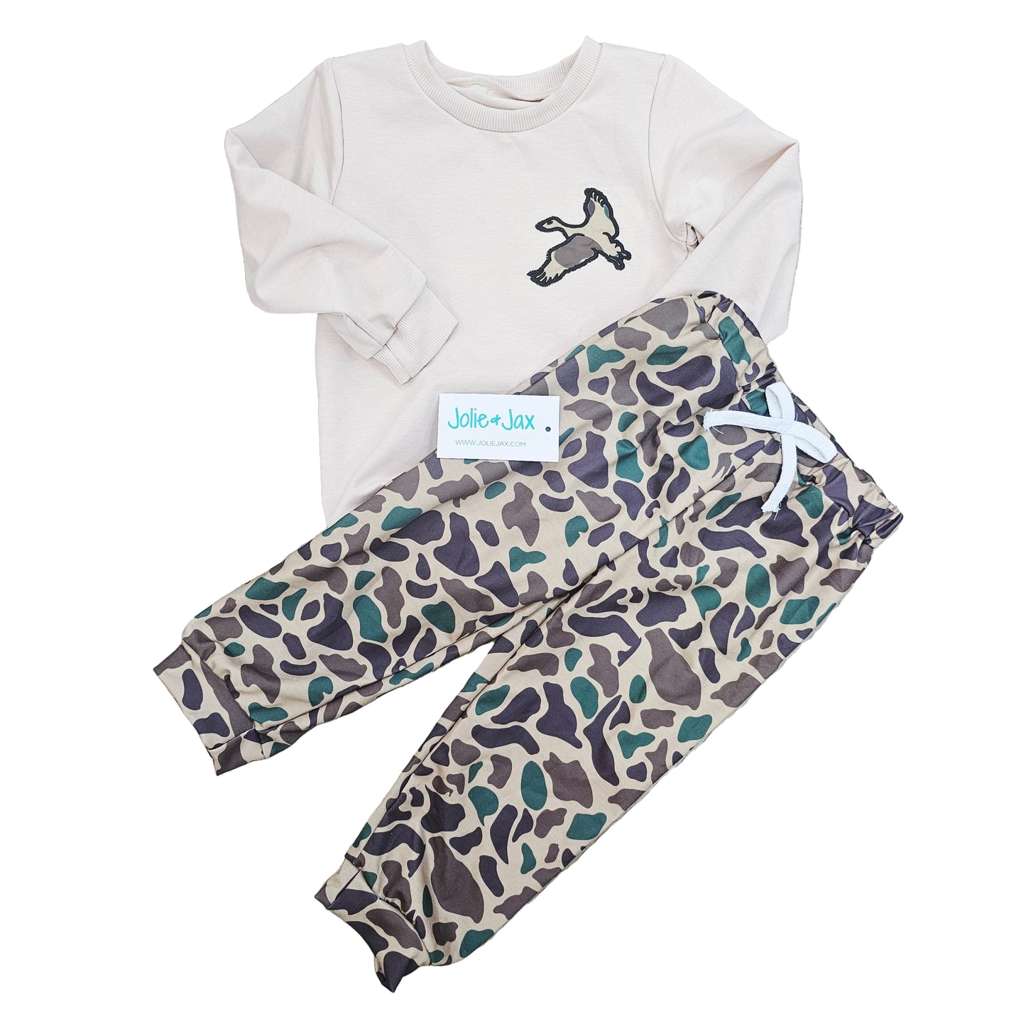 camo camoflouge applique duck boys set