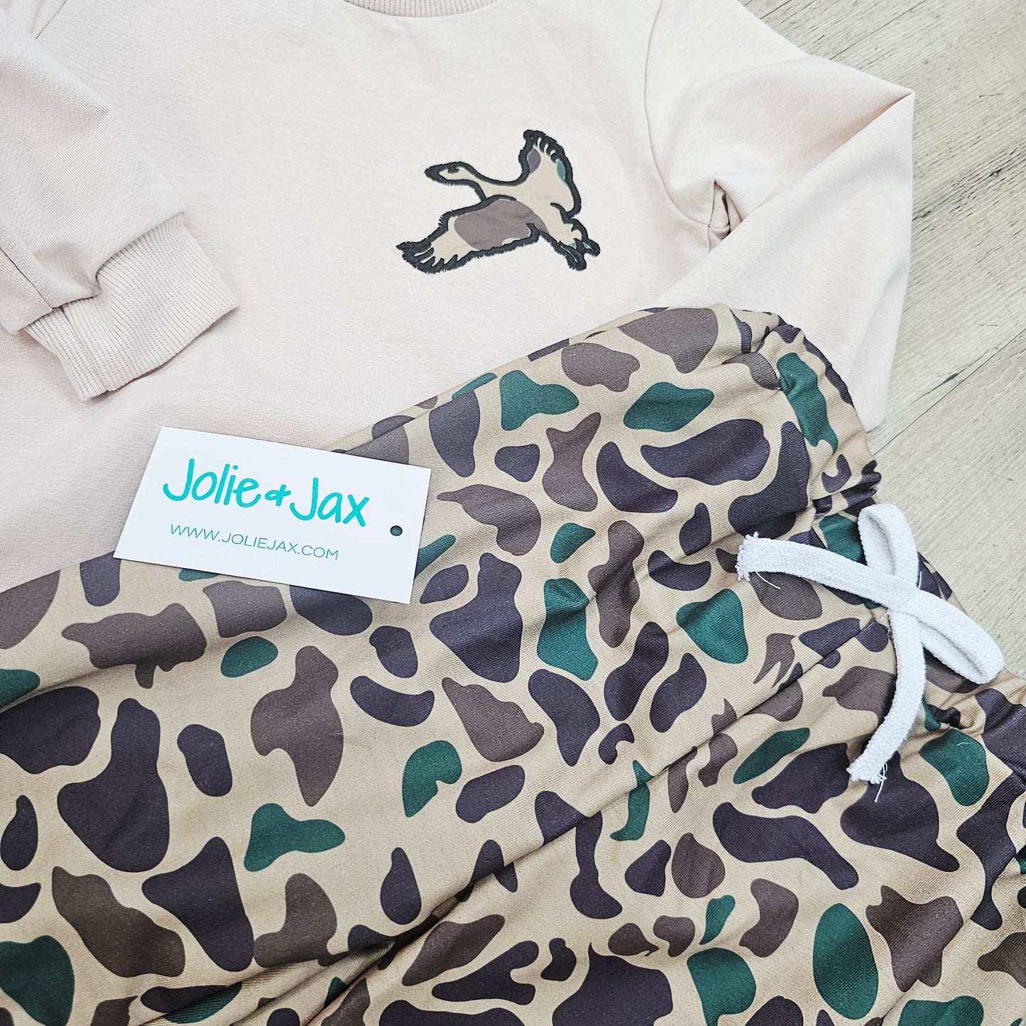 Camo Duck Applique Jogger Set
