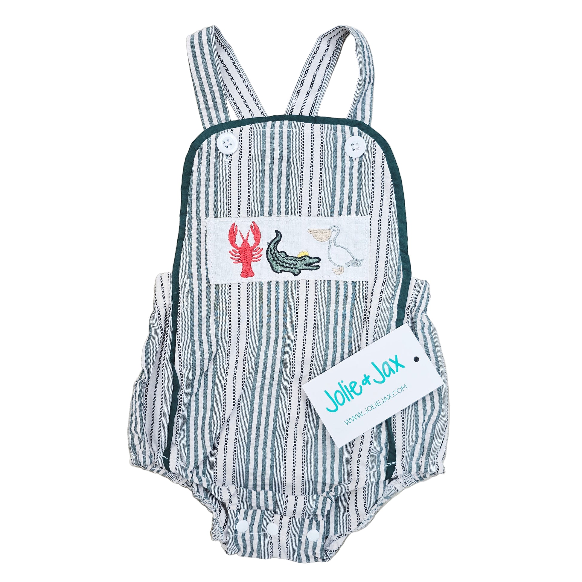 embroidered bubble crawfish alligator pelican louisiana New Orleans