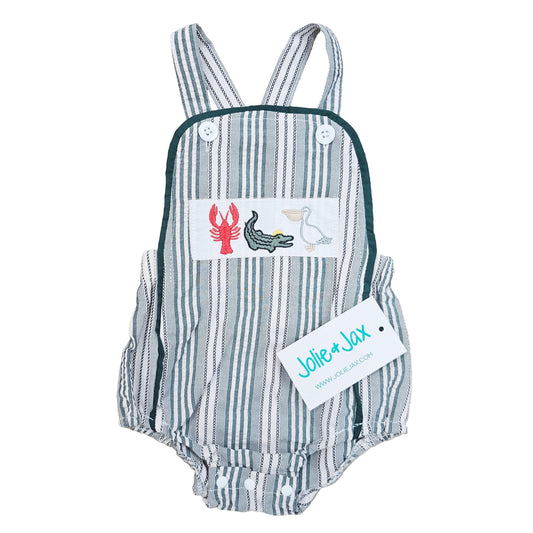 embroidered bubble crawfish alligator pelican louisiana New Orleans