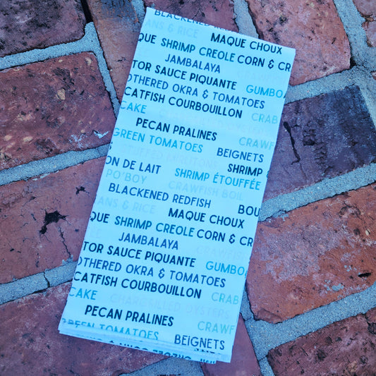 Cajun Meals towel 26in x 27in