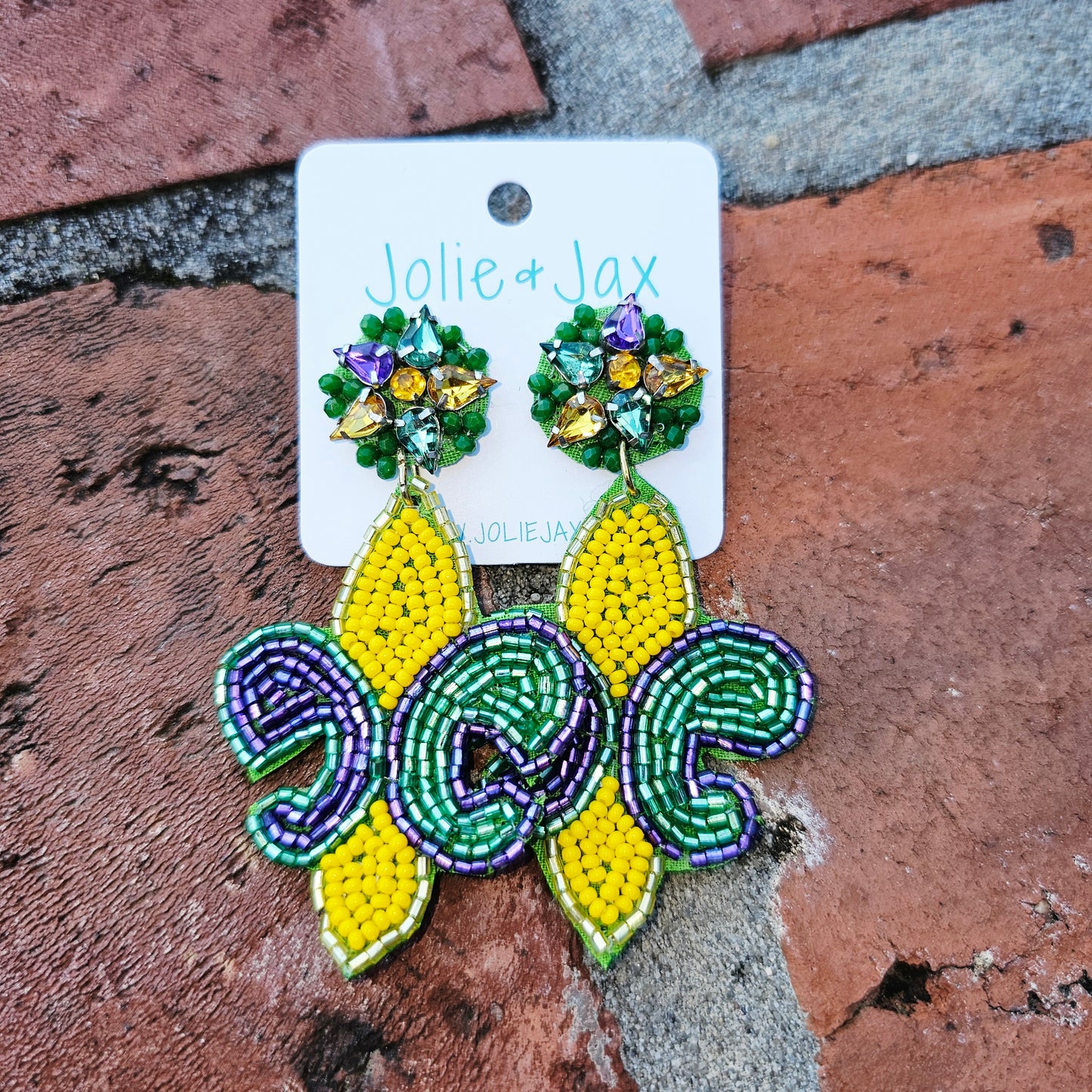 Mardi Gras Fleur De Lis Earrings