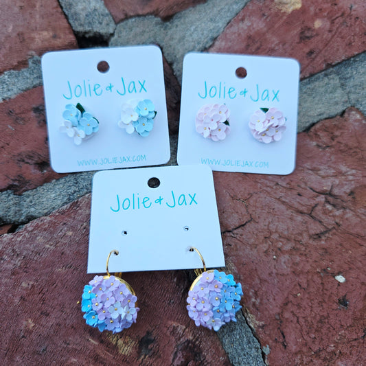 Hydrangea Clay Handmade earrings