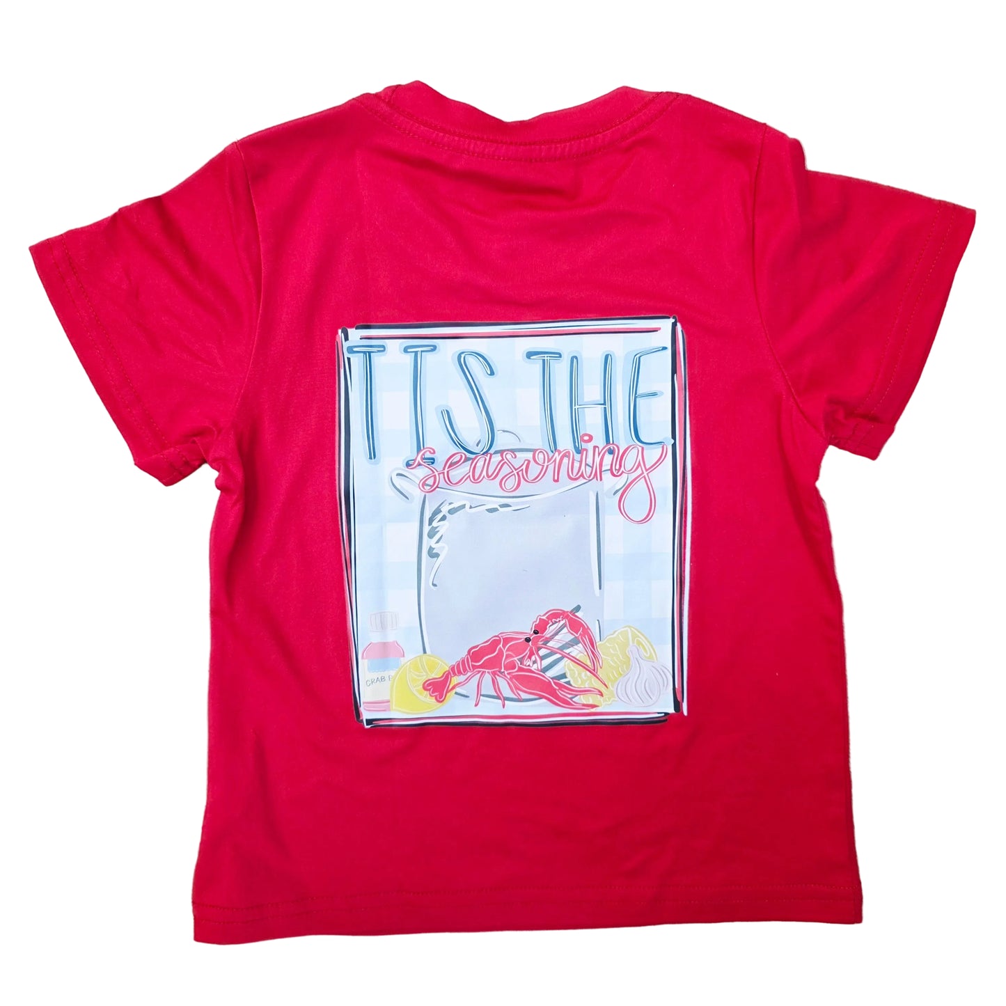 ‘tis the seasoning, kids T-shirt crawfish