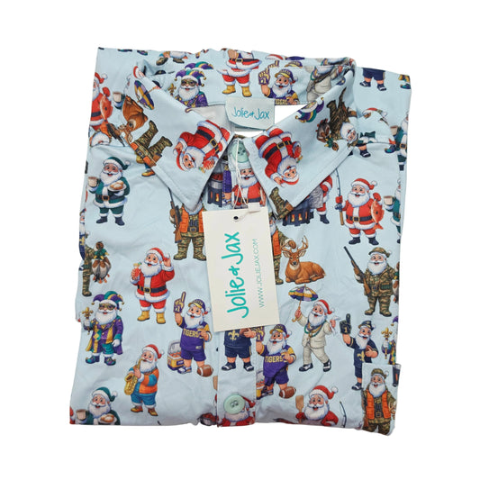 Louisiana Santas Adult Button Down