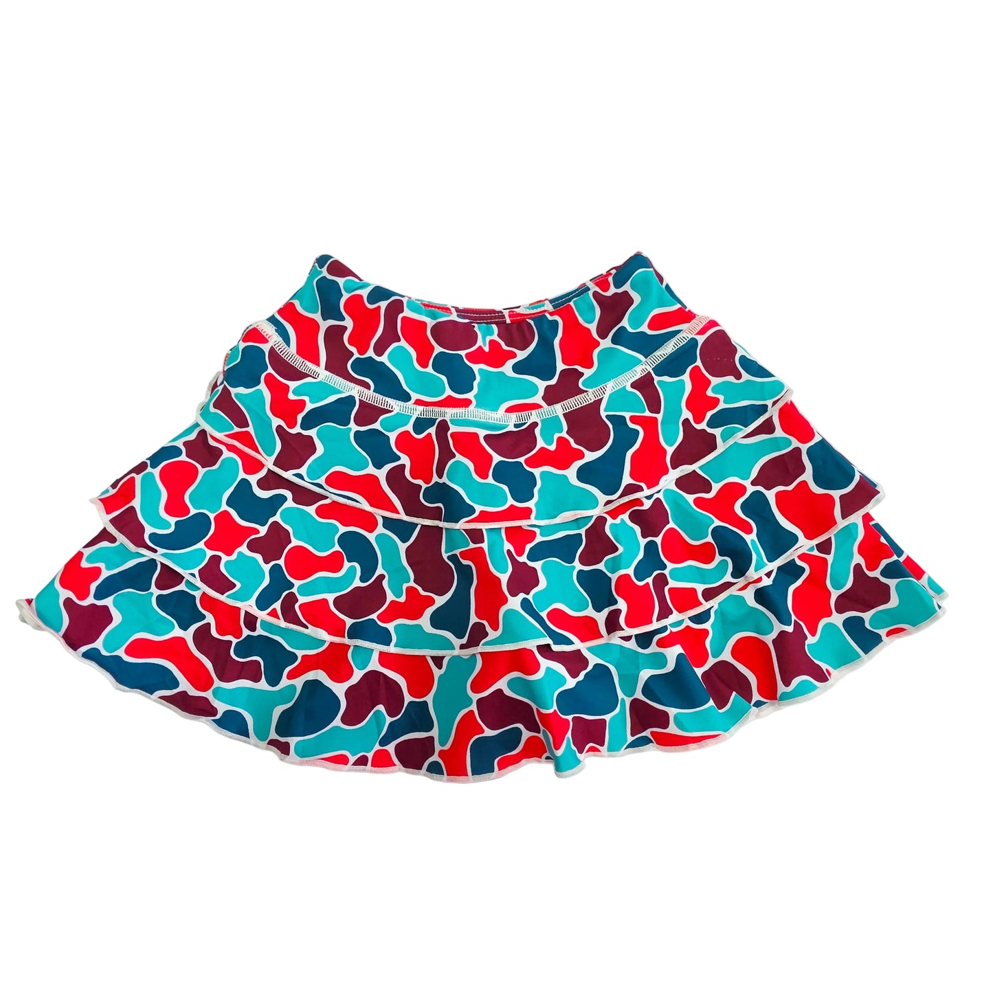 Christmas Camo Ruffle Skort