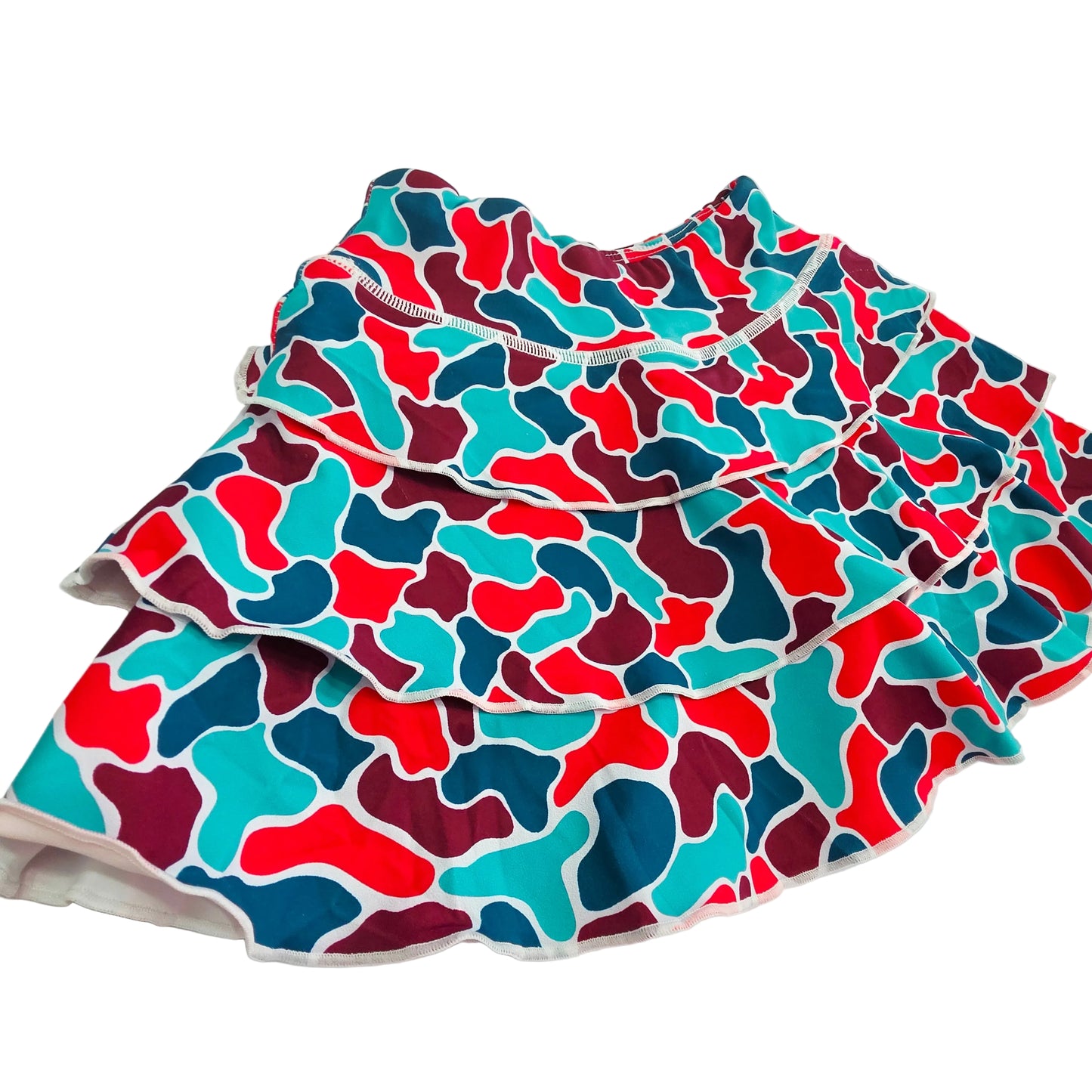 Christmas Camo Ruffle Skort