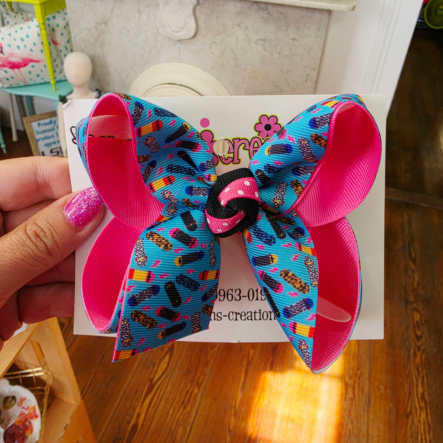 Back to school hair bows